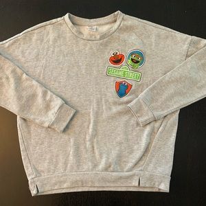 Sesame Street Embroidered Crewneck